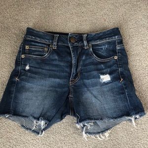 Distressed high waisted shorts